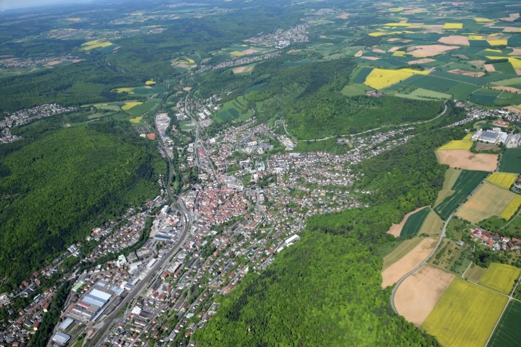 Auf dem Luftbild ist der Stadtteil Mosbach zu sehen (Foto: Rudolf Landauer)